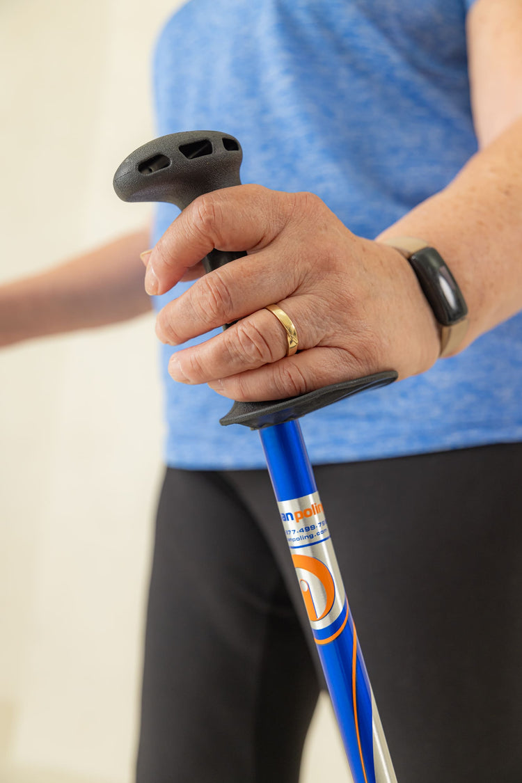 Senior Women Urban Poles Walking